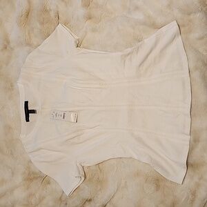 White House Black Market White Bodice Tee